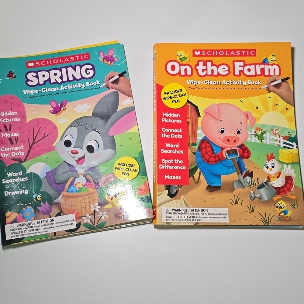 FREE with Purchase SCHOLASTIC Wipe Clean Activity Books 2